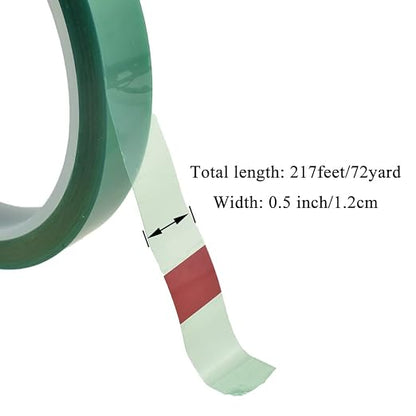 HAHIYO Clear Green 0.5Inch 2Rolls Floral Tape Waterproof Florist Tape Flower - Image 2