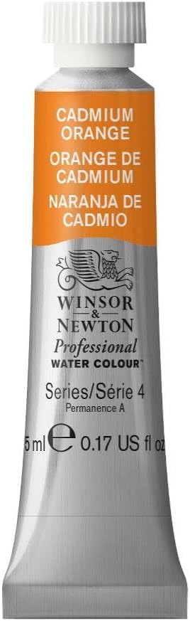 Winsor & Newton Professional Watercolor, 5ml Tube, Cadmium Orange by WinsorNewton