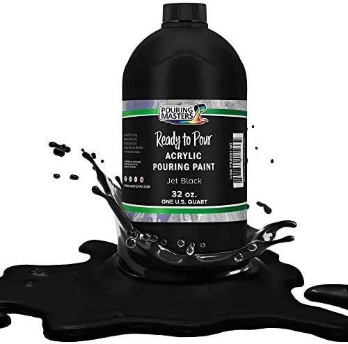 POURING MASTERS Jet Black Acrylic Ready to Pour Pouring Paint - Image 8
