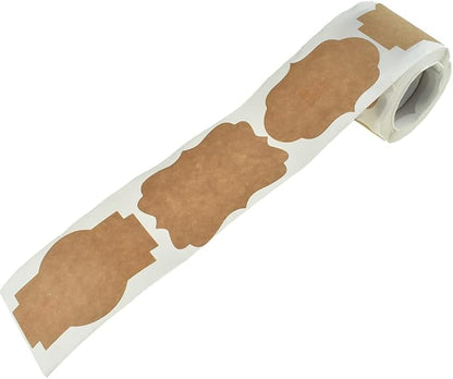 HAHIYO 3*2Inches 150Pcs Natural Brown Kraft Sticker Rectangles of 3 different by HAHIYO