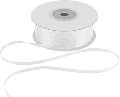 1/8" Wide x 100 Yards Single Face Polyester Satin Ribbon, Satin Ribbon by KMERLIFE