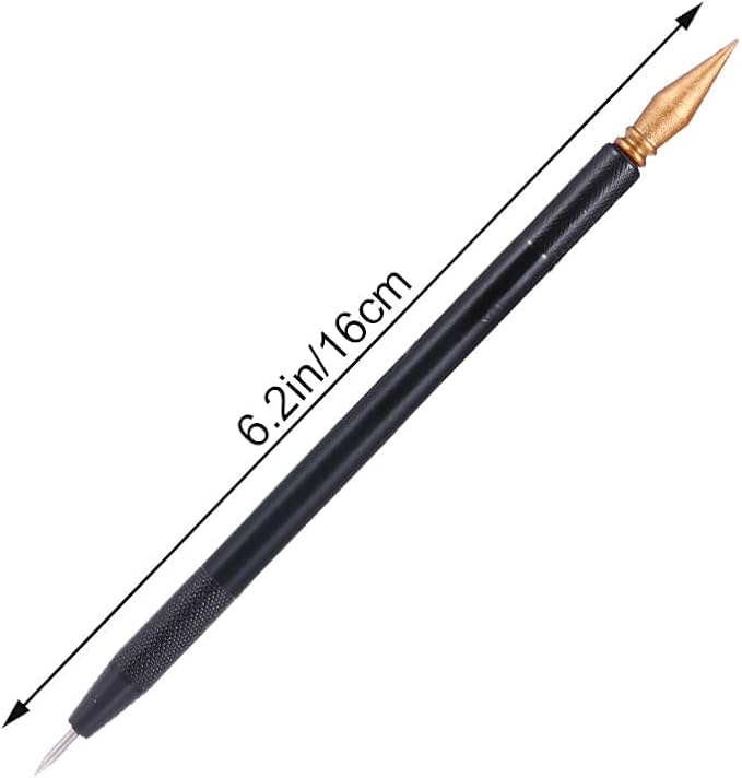 EXCEART Scratch Brush 10 Pcs Set Black Plastic Scratch Painting Pens - Image 2