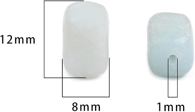 Natural Amazonite Cuboid Stone Loose Semi Gemstone Beads - Image 2