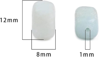 Natural Amazonite Cuboid Stone Loose Semi Gemstone Beads - Image 2