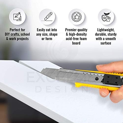 White Foam Board 22 x 28 x 3/16" Inch, 15 Pack Acid-Free Foam Core Poster Board - Image 4