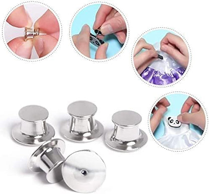 55 Pieces Metal Pin Backs Locking Pin Keepers Locking Clasp - Image 4