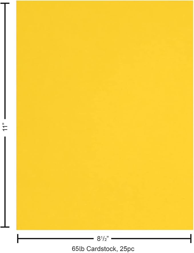 PA Paper Accents Stash Builder Cardstock 8.5" x 11" Raincoat Yellow, 65lb - Image 7