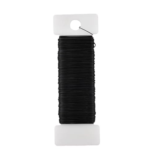 HAHIYO 26Gauge Black Metal Floral Wire by HAHIYO