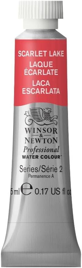 Winsor & Newton Professional Watercolor, 5ml Tube, Scarlet Lake by WinsorNewton