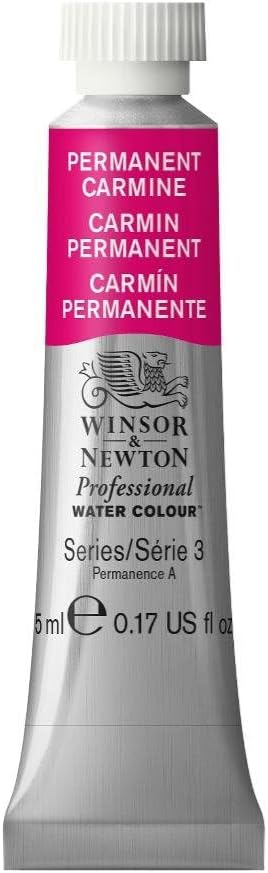 Winsor & Newton Professional Water Colour Paint, 0.17-oz Tube, Permanent Carmine by WinsorNewton