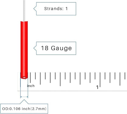 BNTECHGO 18 Gauge PVC 1007 Solid Electric Wire Red and Black Each 100 ft 18 AWG - Image 2