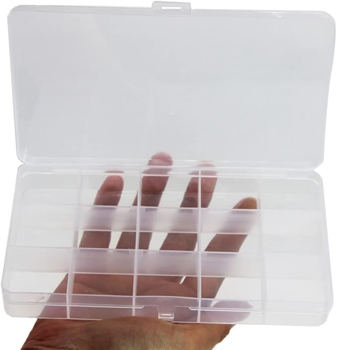 8 Pack 15 Grids Plastic Bead Organizer Box 6.8 * 3.86 * 0.87 inches Clear - Image 2