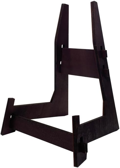 1 Pack 8 Inch Plate Stand, Wooden Display Stand Plate Stands by COLOOFO