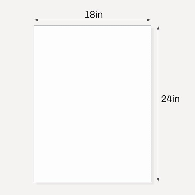 10 Pack Backing Boards, 18x24 Uncut White Mats Matboards, Acid-Free Backerboards - Image 2
