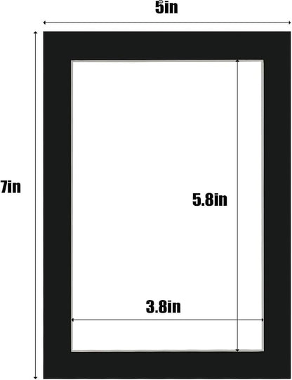 Egofine 5x7 Black Picture Mats Pack of 11, Frame Mattes - Image 2