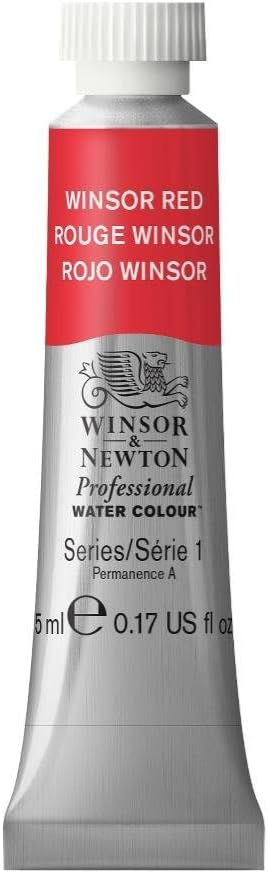 Winsor & Newton, Winsor Red Professional Water Colour Paint, 0.17-oz Tube by WinsorNewton
