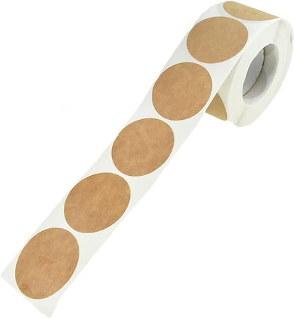 HAHIYO 1.5-Inch 500Pcs Natural Brown Kraft Round Label by HAHIYO