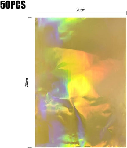 300 Pieces Toner Reactive Foil 6 Assorted Color Foil Paper Sheets - Image 2