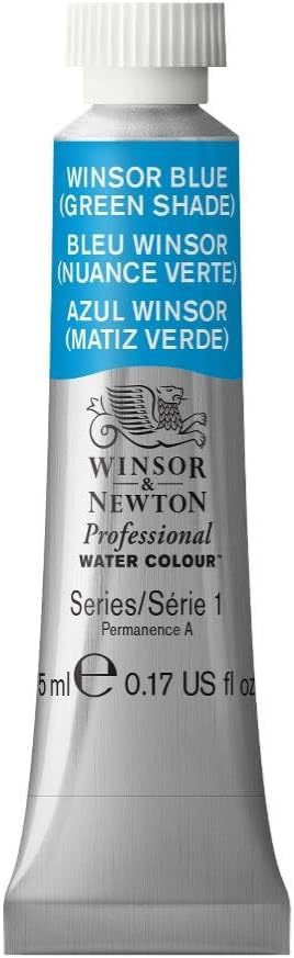 Winsor & Newton Professional Water Colour Paint, 0.17-oz Tube, Winsor Blue by WinsorNewton