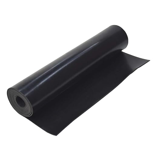 DOBTIM Neoprene Rubber Sheet Rolls 1/16" Thick X 12" Wide X 5' Long, Solid by DOBTIM