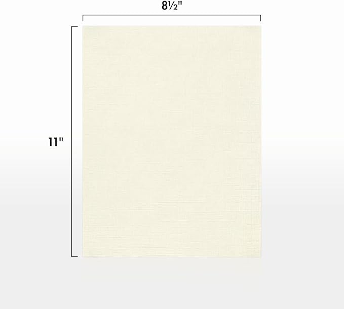LUXPaper 8.5" x 11" Paper | Letter Size | Natural Linen | 32lb Paper Weight | - Image 2
