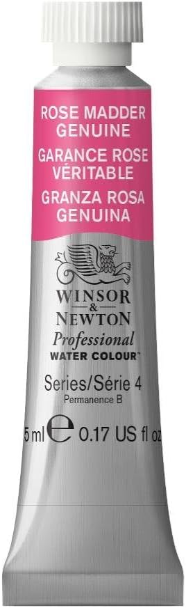 Winsor & Newton Professional Watercolor, 5ml Tube, Rose Madder Genuine by WinsorNewton