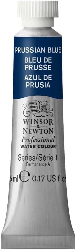 Winsor & Newton Professional Water Colour Paint, 0.17-oz Tube, Prussian Blue by WinsorNewton