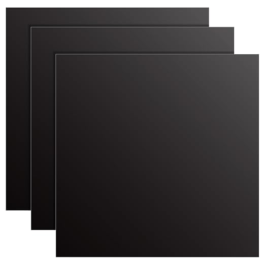 3 Pack 5052 Aluminum Sheet Metal 12 x 12 x 1/16 Inch, 1.5 MM Thin Anodized by LDHHYH