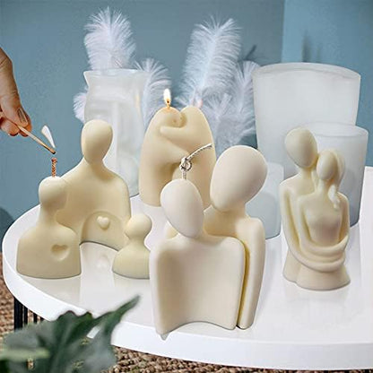 Love Couple Portrait Candle Silicone Resin Mold - Image 3