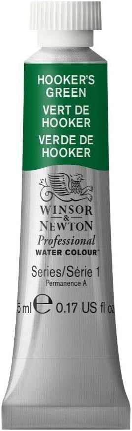 Winsor & Newton Professional Watercolor, 5ml Tube, Hooker's Green by WinsorNewton