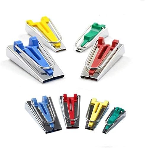 YICBOR Set of 4 Sizes Bias Tape Maker 6mm 12mm 18mm 25mm Fabric Sewing Quilting - Image 2