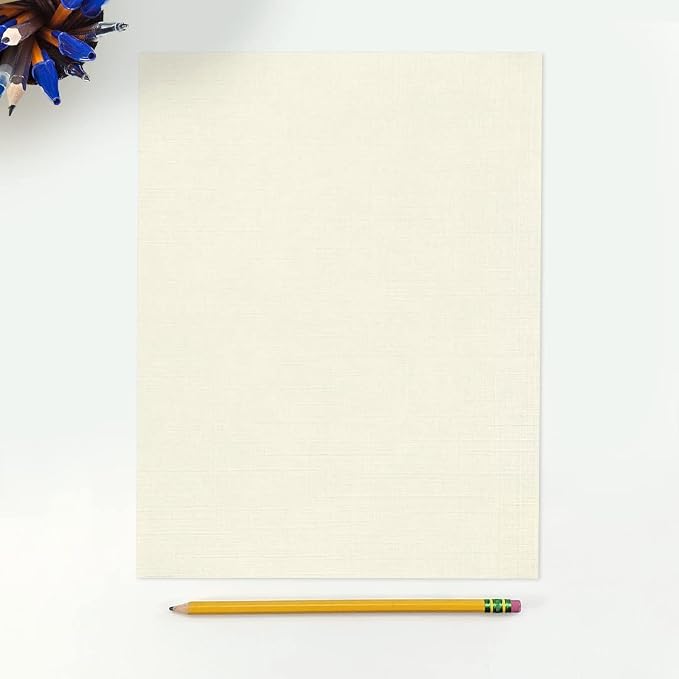 LUXPaper 8.5" x 11" Paper | Letter Size | Natural Linen | 32lb Paper Weight | - Image 3