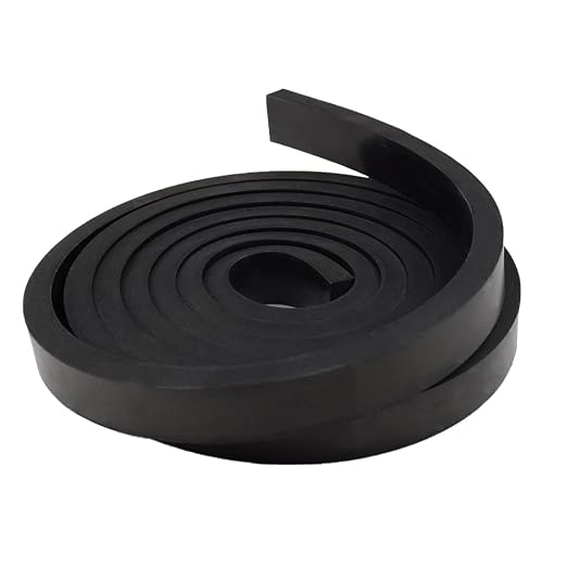DOBTIM Rubber Strips 1/2" Thick X 1" Wide X 10'Long, Solid Rubber Rolls Use - Image 6