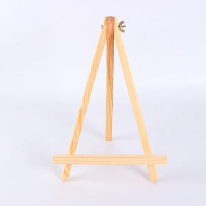 9.4" Tall Natural Pine Wood Tripod Easel Photo Painting Display Portable Tripod - Image 4