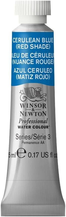Winsor & Newton Professional Watercolor, 5ml Tube, Cerulean Blue by WinsorNewton
