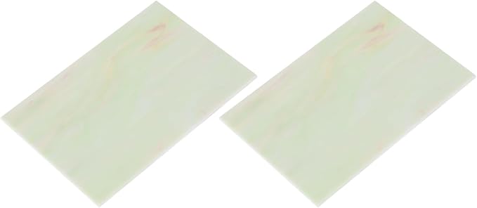 MECCANIXITY 2 Pcs Stained Glass Sheet Mosaic Tile 7.9 Inch x 5.9 Inch Rose Red by MECCANIXITY
