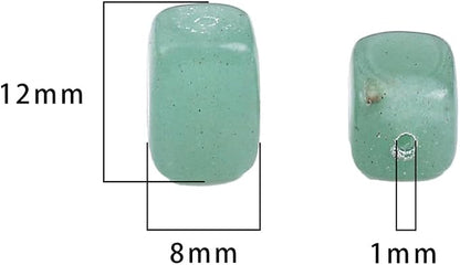 Natural Green Aventurine Cuboid Stone Loose Semi Gemstone Beads - Image 2