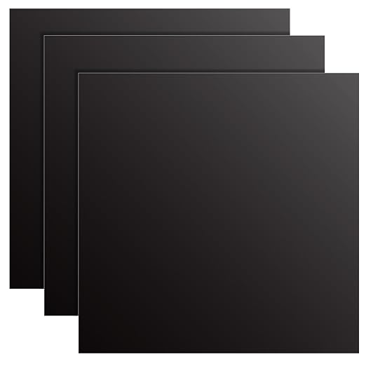 3 Pack 5052 Aluminum Sheet Metal 12 x 12 x 1/16 Inch Black Anodized Aluminum by ZOFORTY