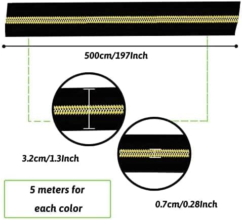 DOITEM 16.5 Yards 3-Piece Assorted Nylon Coil Zippers - Image 3