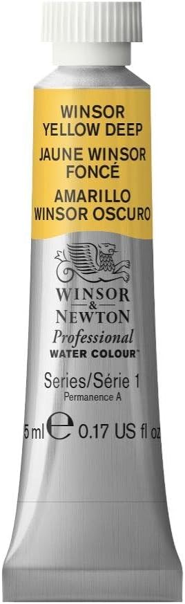 Winsor & Newton Professional Watercolor, 5ml Tube, Winsor Yellow Deep by WinsorNewton