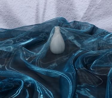 Two-Tone Iridescent Holographic Organza Fabric - Image 6