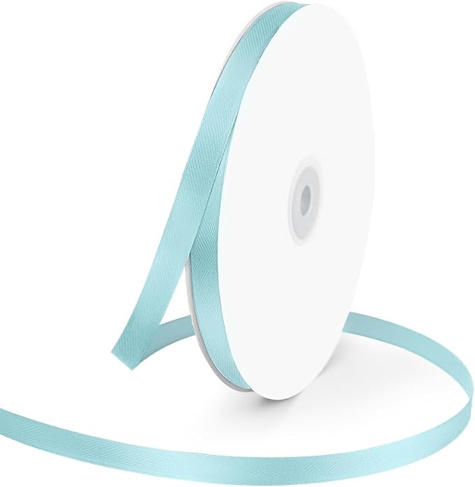 3/8" Wide x 100 Yards Single Face Polyester Satin Ribbon, Satin Ribbon by KMERLIFE