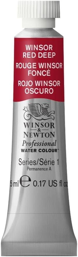 Winsor & Newton Professional Watercolor, 5ml Tube, Winsor Red Deep by WinsorNewton