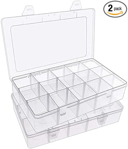 2 Pack Plastic Small Crafts Storage Boxes by SympabasicSouffahouse