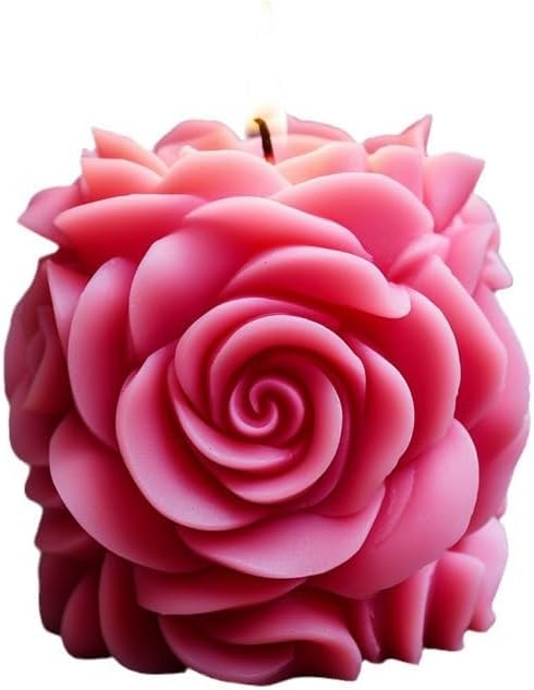 Rose Pillar Candle Silicone Mold Handmade Valentine's Day Mother's Day Flower - Image 2