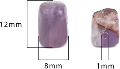 Natural Amethyst Cuboid Stone Loose Semi Gemstone Beads - Image 2