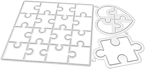 Square Jigsaw Puzzle Cutting Dies, Love Heart Jigsaw Puzzle Die Cuts Metal - Image 6