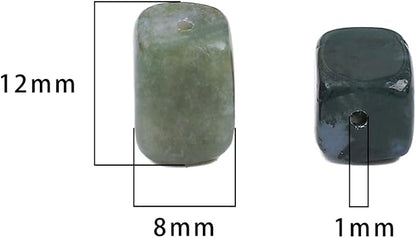 Natural Indian Agate Cuboid Stone Loose Semi Gemstone Beads - Image 2