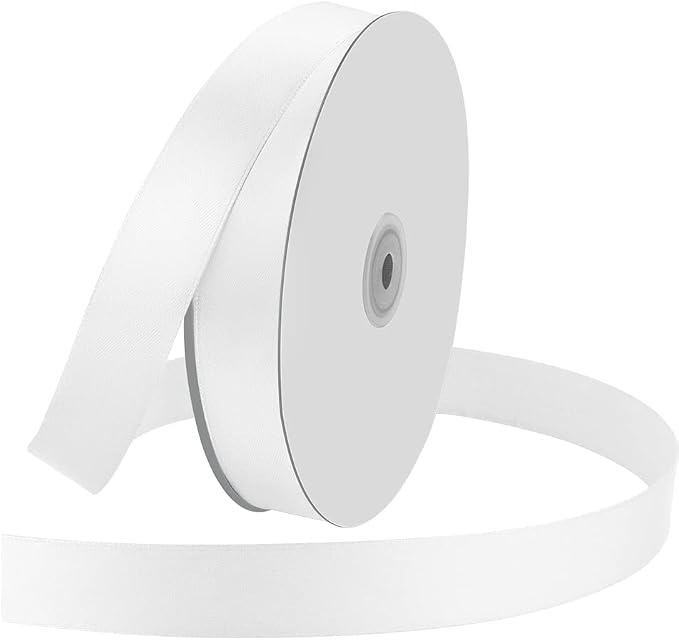 1" Wide x 100 Yards Single Face Polyester Satin Ribbon, Satin Ribbon by KMERLIFE
