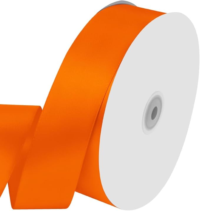 Orange Ribbon 1-1/2" Wide x 100 Yards, Thanksgiving by KMERLIFE